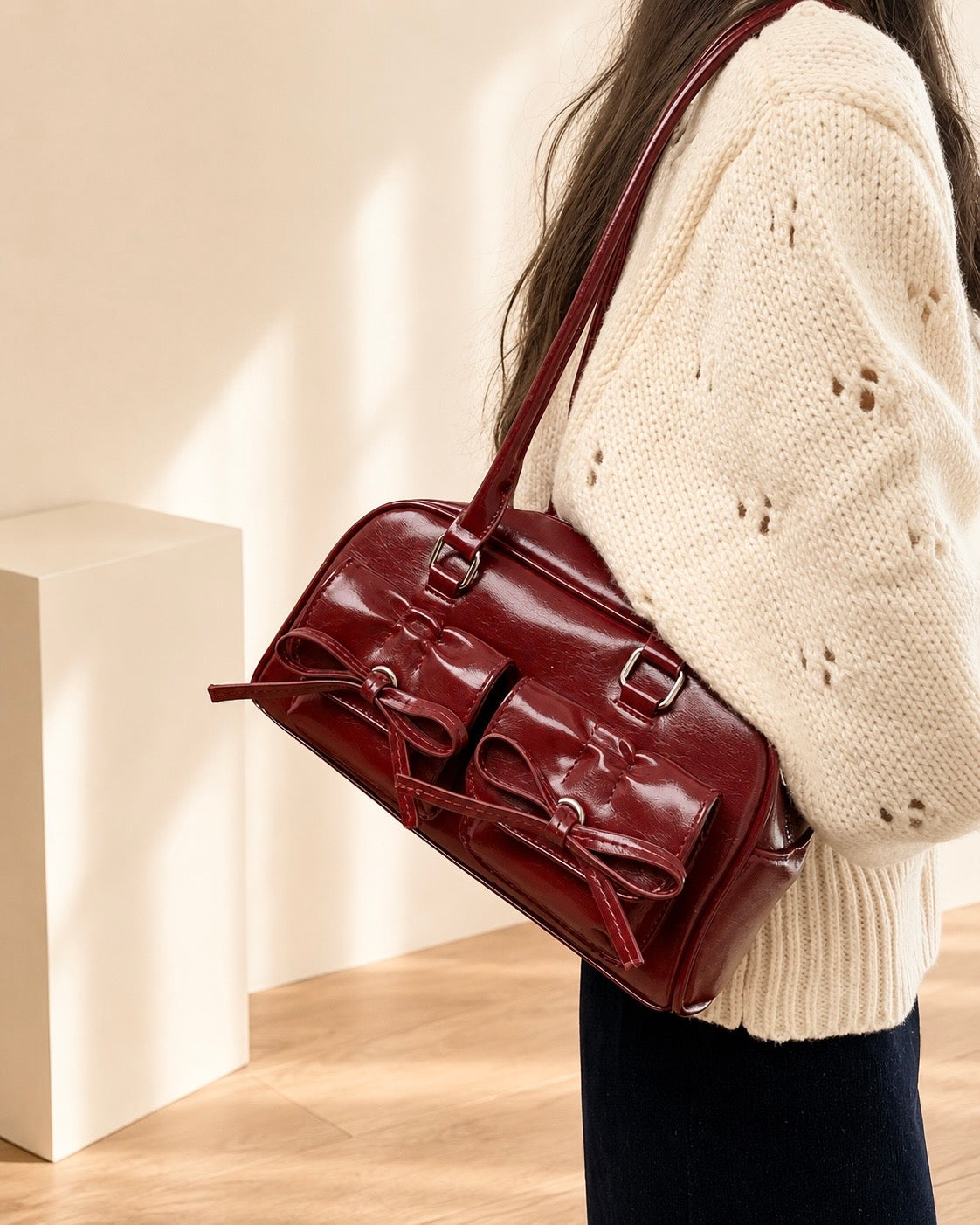 Cerise Bow Bag