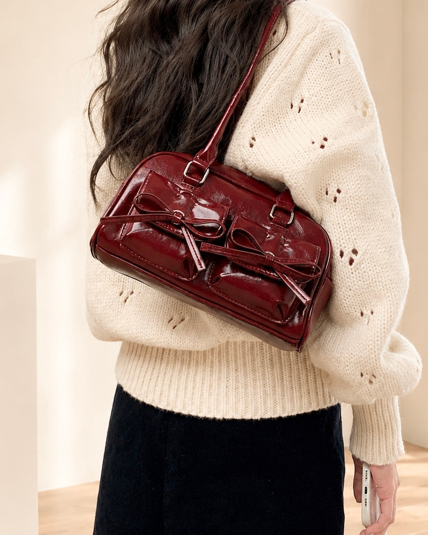 Cerise Bow Bag