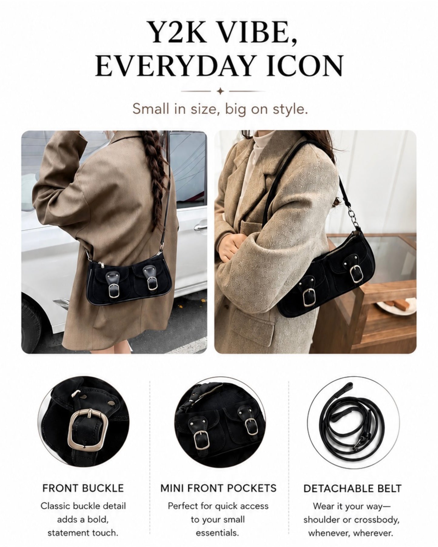 Retro Suede Shoulder bag