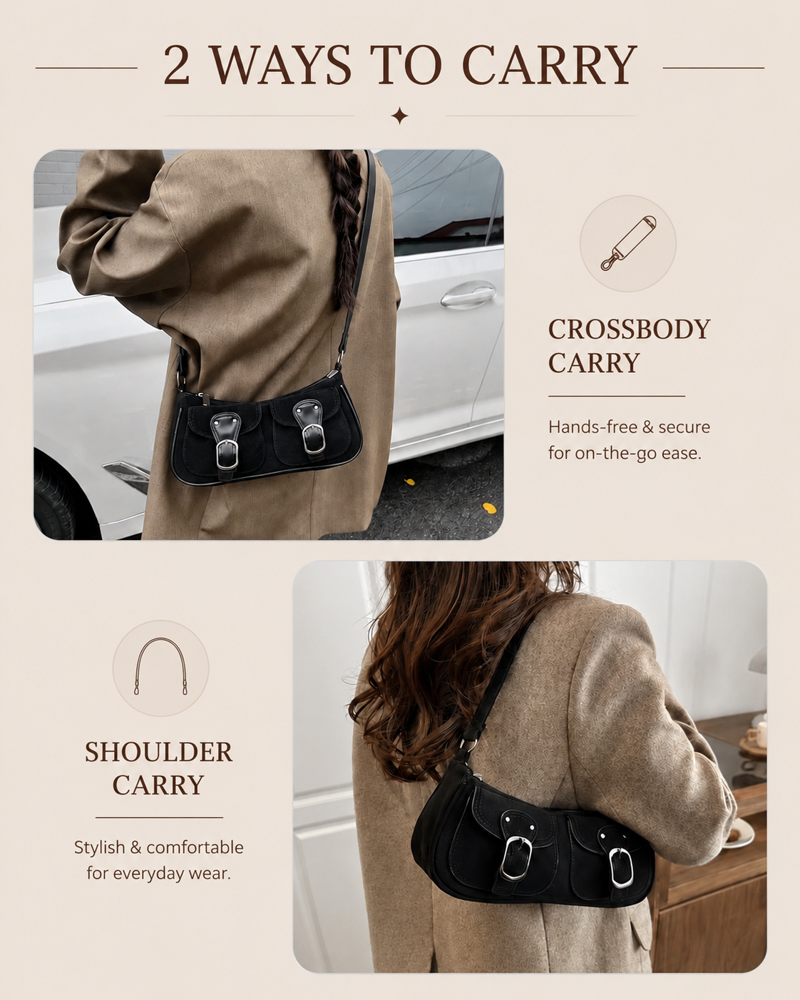 Retro Suede Shoulder bag