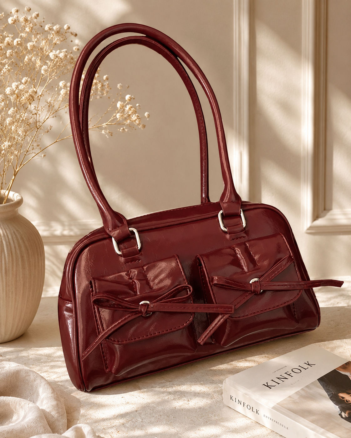Cerise Bow Bag